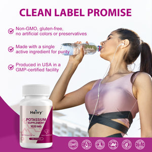 Heivy Potassium Supplement – 120 Capsules