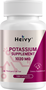 Heivy Potassium Supplement – 120 Capsules