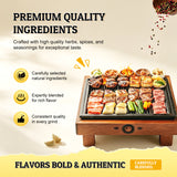 52usa Spice Seasoning Set of 9 with Integrated Grinders, Individual Spice Grinder, Pure and Fresh Perfect for BBQ Seasoning Gift Set, Grilling Spice, Pepper Grinder