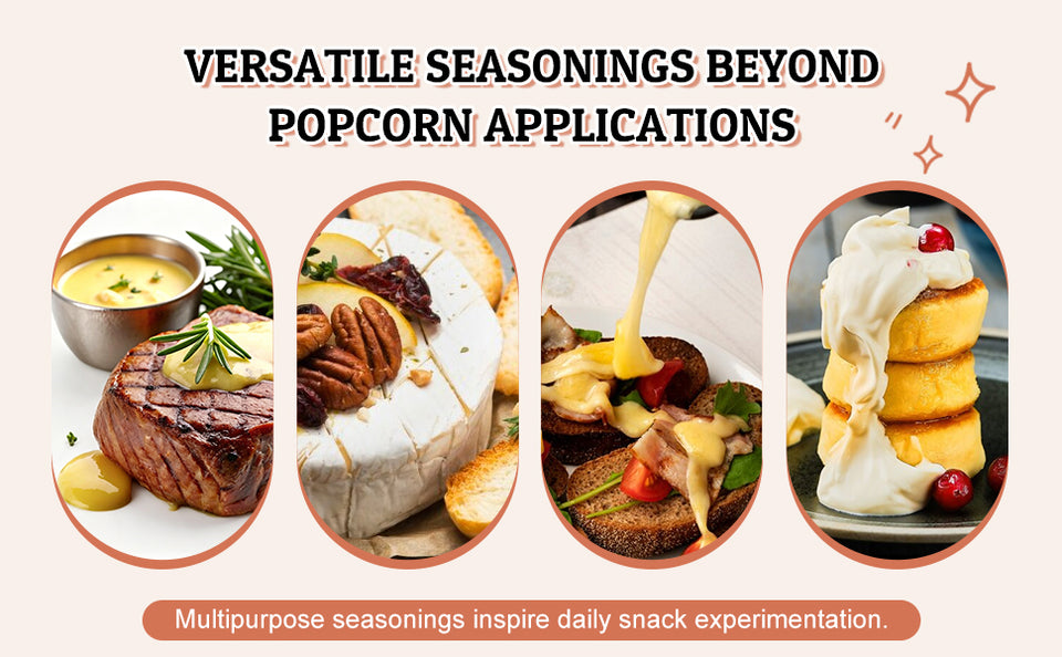 52USA Popcorn Seasoning Set, Multi-Flavor Variety Pack, Popcorn Spice Set | White Cheddar Cheese, Original Butter, Cheese & Chives, Salt & Vinegar, Old Fashioned (Pack of 4)