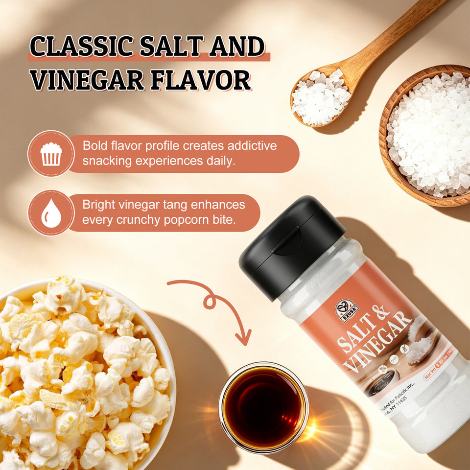 52USA Popcorn Seasoning Set, Multi-Flavor Variety Pack, Popcorn Spice Set | White Cheddar Cheese, Original Butter, Cheese & Chives, Salt & Vinegar, Old Fashioned (Pack of 4)