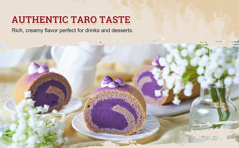 52USA Strawberry Taro Kit: Strawberry Popping Boba + Taro Powder – DIY Creamy Purple Bubble Tea Set