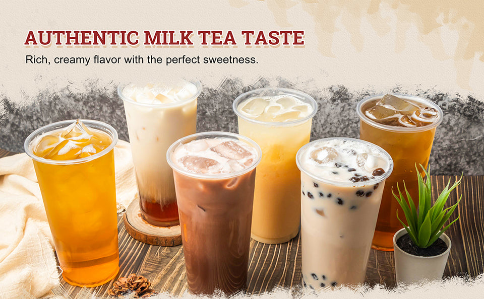 52USA Strawberry Milk Tea Kit: Strawberry Popping Boba + Milk Tea 3-in-1 Powder – DIY Classic Bubble Tea Set