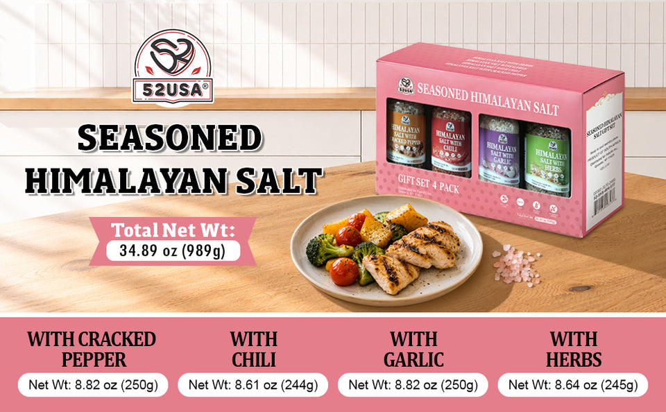 52USA Seasoned Himalayan Salt Gift Set 4 packs