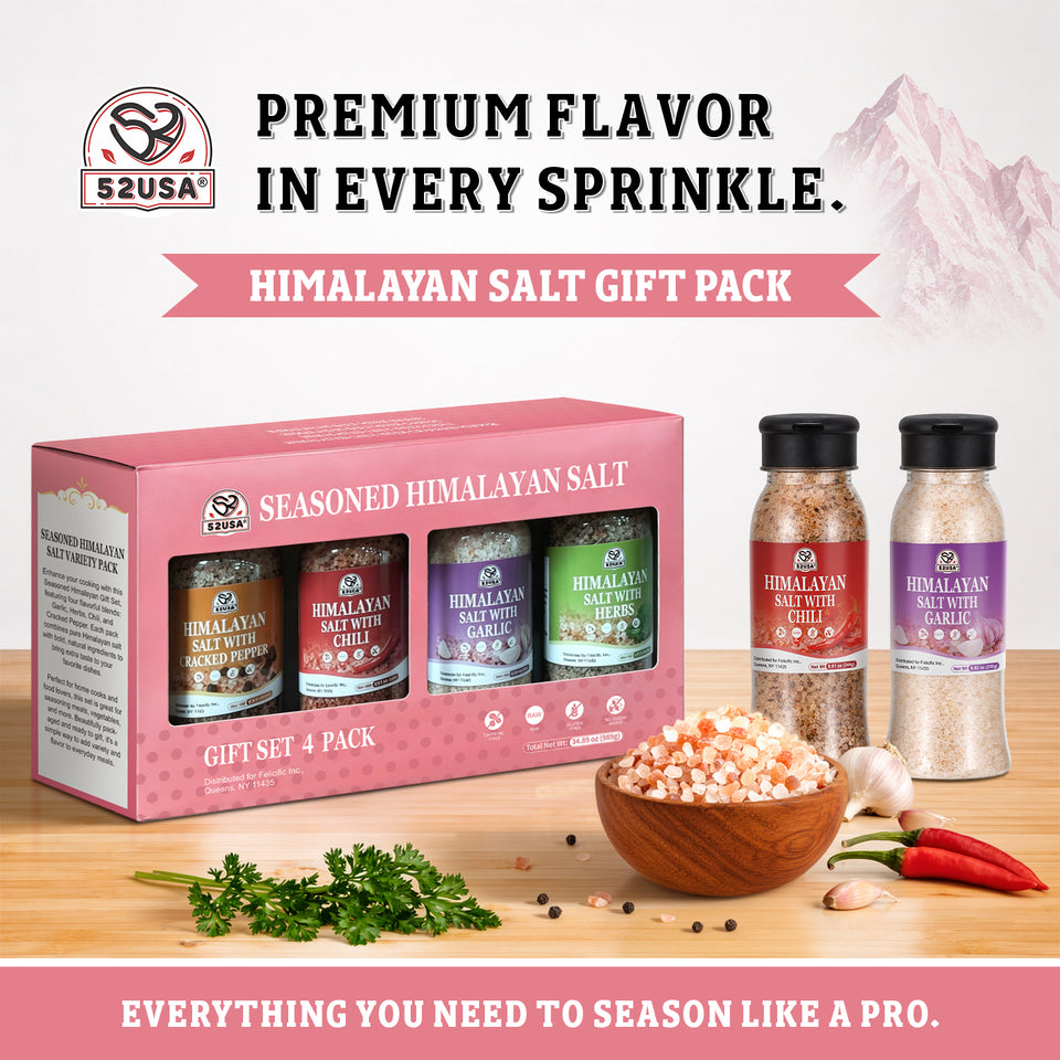 52USA Seasoned Himalayan Salt Gift Set 4 packs