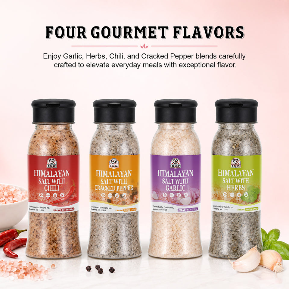 52USA Seasoned Himalayan Salt Gift Set 4 packs