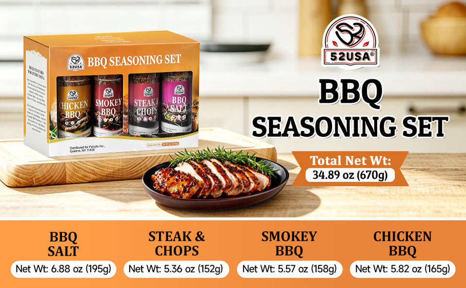 52usa BBQ seasoning Set 4 packs