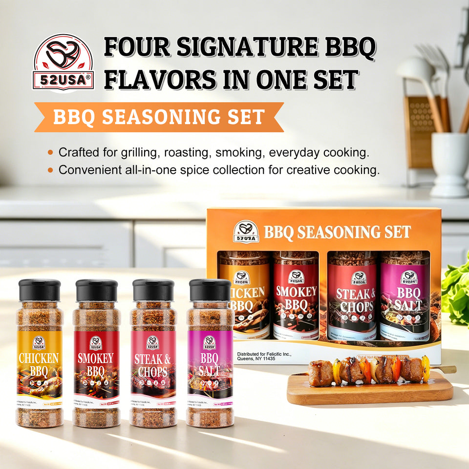 52usa BBQ seasoning Set 4 packs
