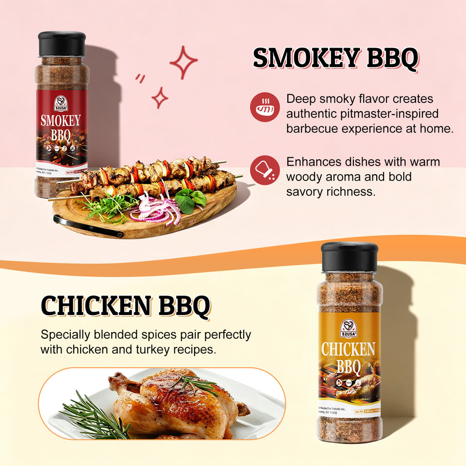 52usa BBQ seasoning Set 4 packs