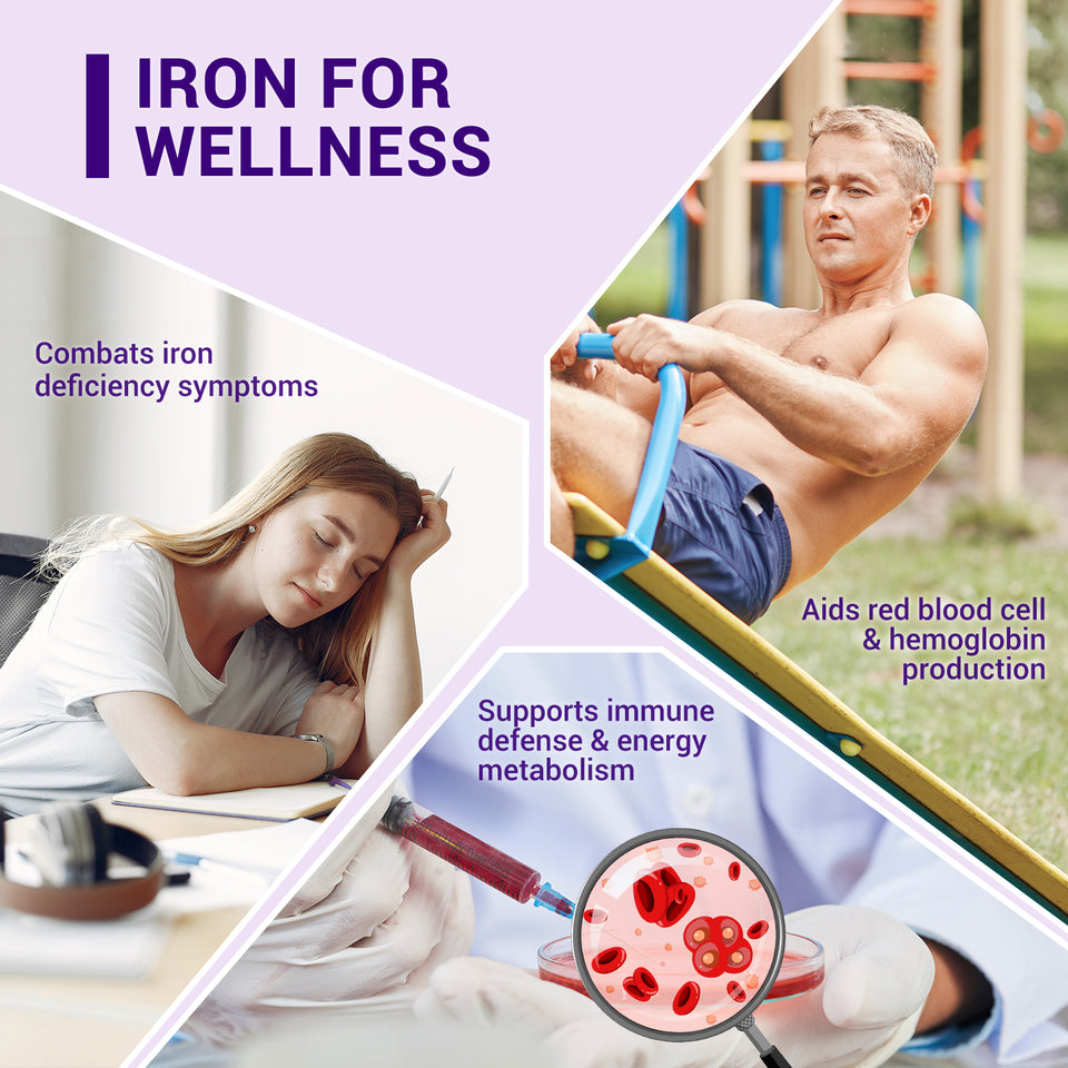 Heivy Ferrous Sulfate Iron 325 mg with Vitamin C | 240 Tablets