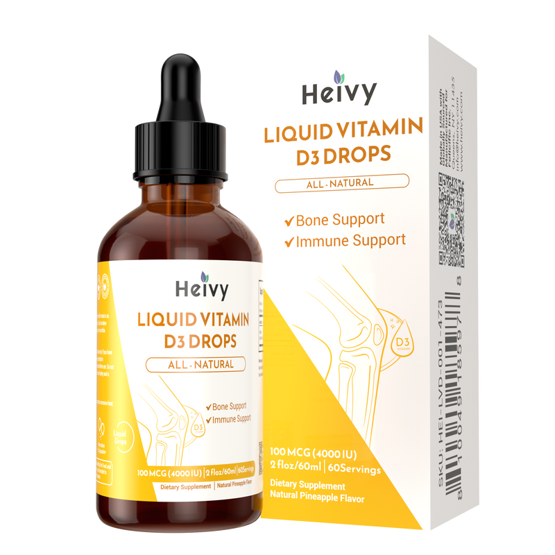 Liquid Vitamin D3 Drops - BONE & IMMUNITY SUPPORT