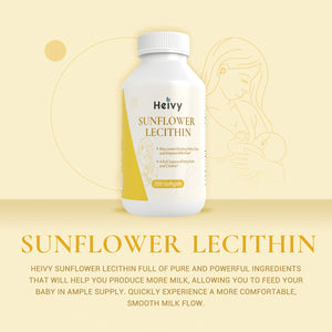 Heivy Sunflower Lecithin Supplement - FOR MILK FLOW & PLUGGED DUCTS