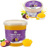 52USA Passion Fruit Popping Boba Duo: 3.2kg Bulk Tub + 500g Pack – DIY Topping Kit for Bubble Tea & Summer Drinks