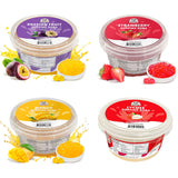 52USA Summer Burst Boba 4-Flavor Pack: Strawberry, Mango, Lychee & Passion Fruit Popping Boba (500g Each) – DIY Topping Kit for Bubble Tea & Chilled Drinks