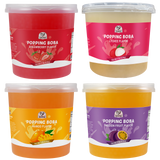 52USA Popping Boba 4 Flavor Set: Passion Fruit, Strawberry, Mango & Lychee – The Most Popular Fruit Flavors, Bursting Boba for Bubble Tea & Summer Drinks
