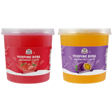 52USA Popping Boba Duo: Passion Fruit + Strawberry 3.2kg Each – Assorted Fruit Flavors for Bubble Tea & Summer Drinks