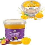 52USA Passion Fruit & Mango Popping Boba Duo: Passion Fruit 3.2kg + Mango 500g – DIY Topping Kit for Bubble Tea & Summer Drinks