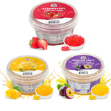 52USA Fruit Popping Boba 3-Flavor Variety Pack: Passion Fruit, strawberry & Mango (500g Each) – Must-Have DIY Boba Topping Kit